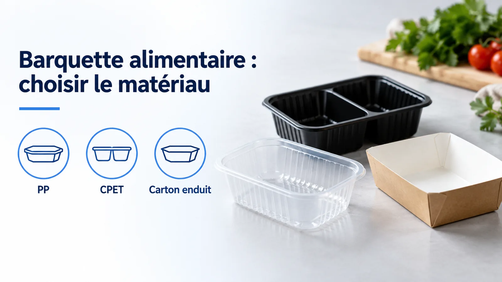 Barquette alimentaire : choisir le matériau selon l'usage thermique et la surface de scellage